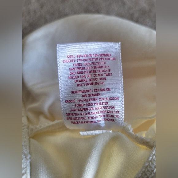 Xhilaration ivory lace bikini m/l - Picture 3 of 8